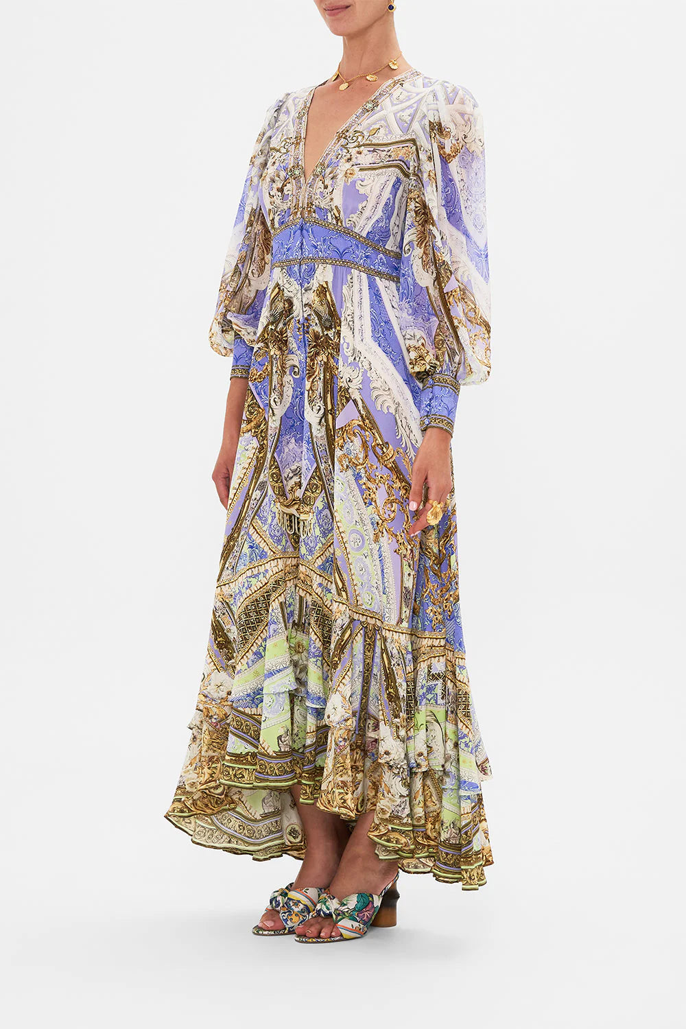 CAMILLA 100% Silk "Guilded Pleasures" Maxi Dress