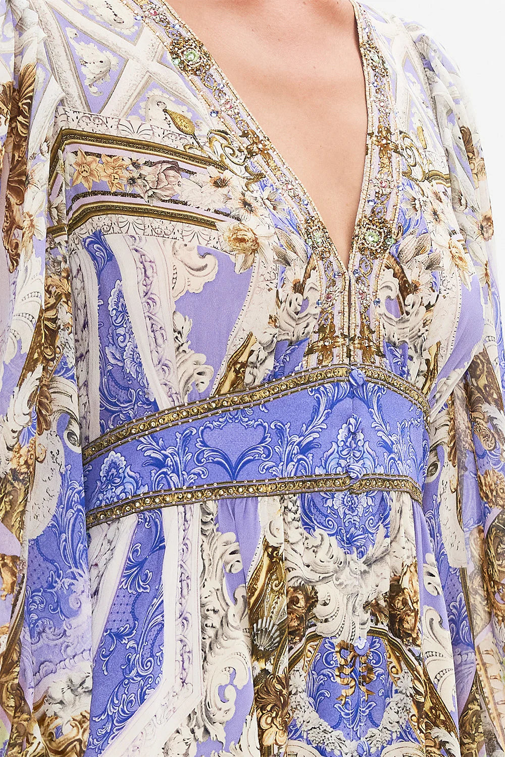CAMILLA 100% Silk "Guilded Pleasures" Maxi Dress