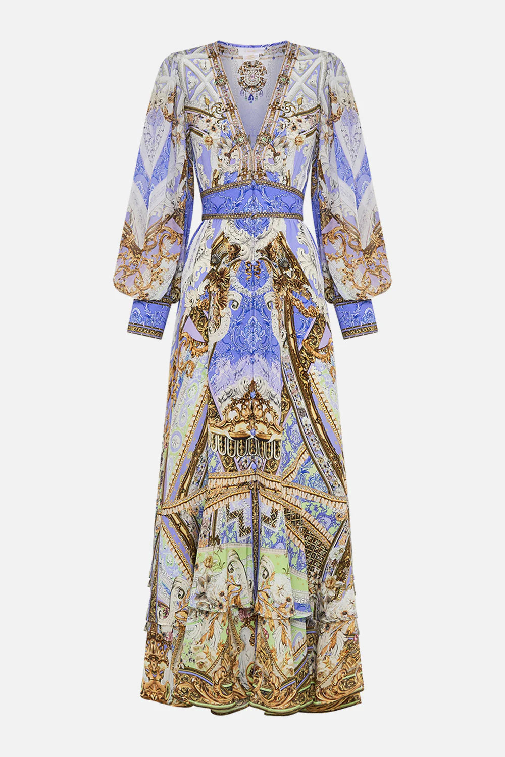 CAMILLA 100% Silk "Guilded Pleasures" Maxi Dress