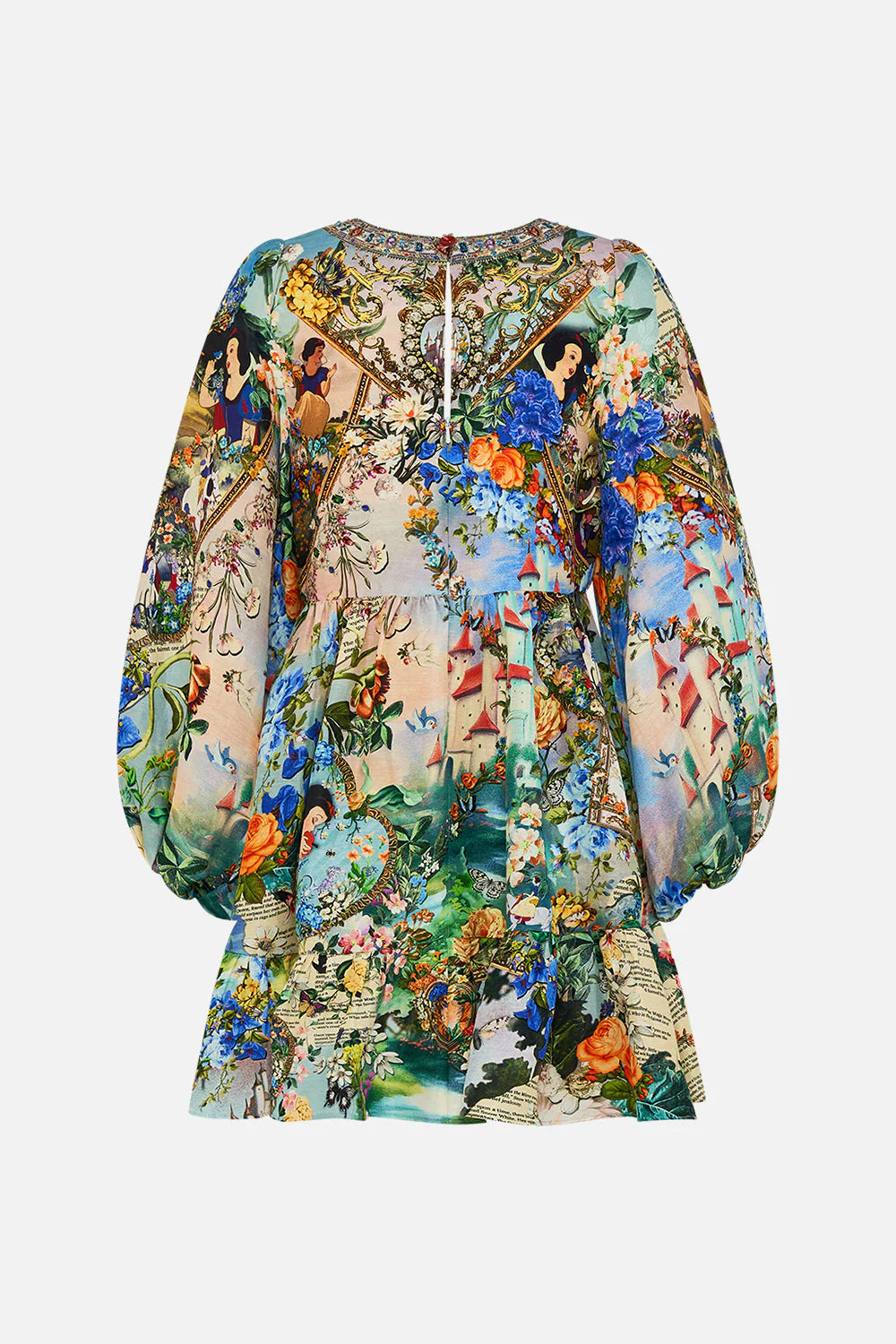 CAMILLA 100% Silk "The Kindest One Of All" Tie-Front Mini Dress