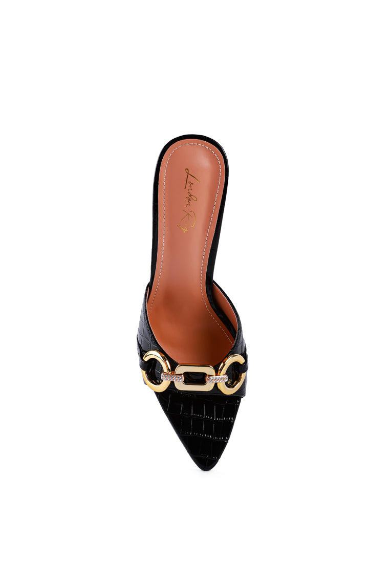 London Rag “Drippin Hot” PU Croc Mule