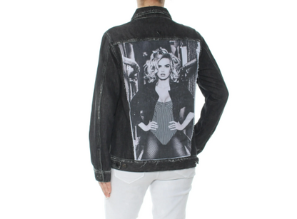 Guess Showgirl Cotton Jean Jacket (Black)
