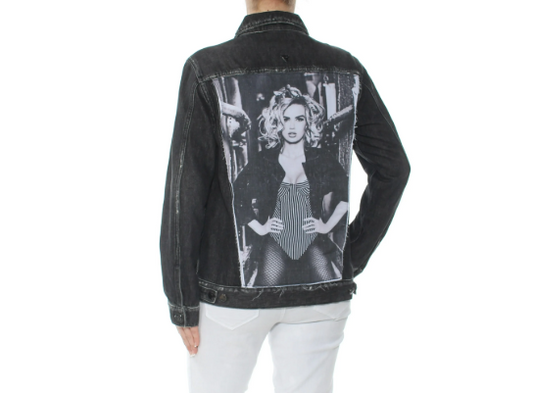 Guess Showgirl Cotton Jean Jacket (Black)