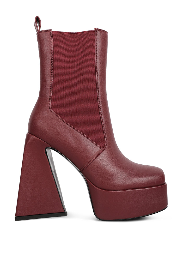 London Rag “Frosty” High Platform Chelsea Boots