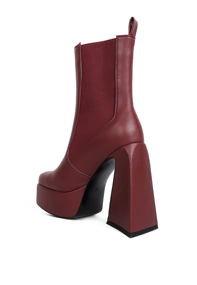 London Rag “Frosty” High Platform Chelsea Boots