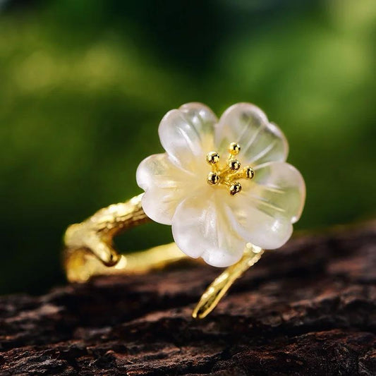 18K Plated Sakura Blossom Ring