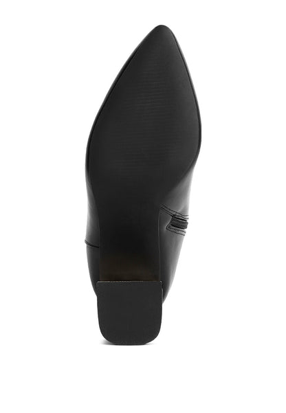 London Rag "Kaira" Metallic Accent Point Toe Ankle Boots