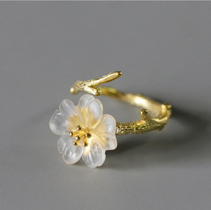 18K Plated Sakura Blossom Ring