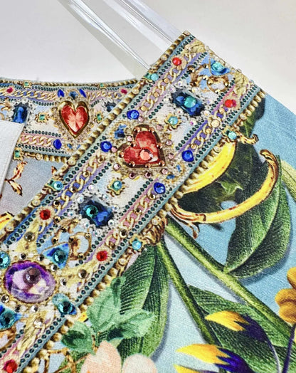 CAMILLA 100% Silk "The Kindest One Of All" Tie-Front Mini Dress
