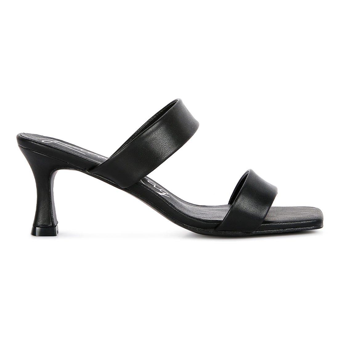 London Rag Kitten Mule Sandals (Black)