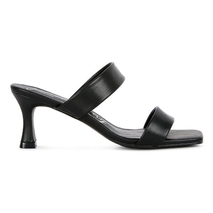 London Rag Kitten Mule Sandals (Black)