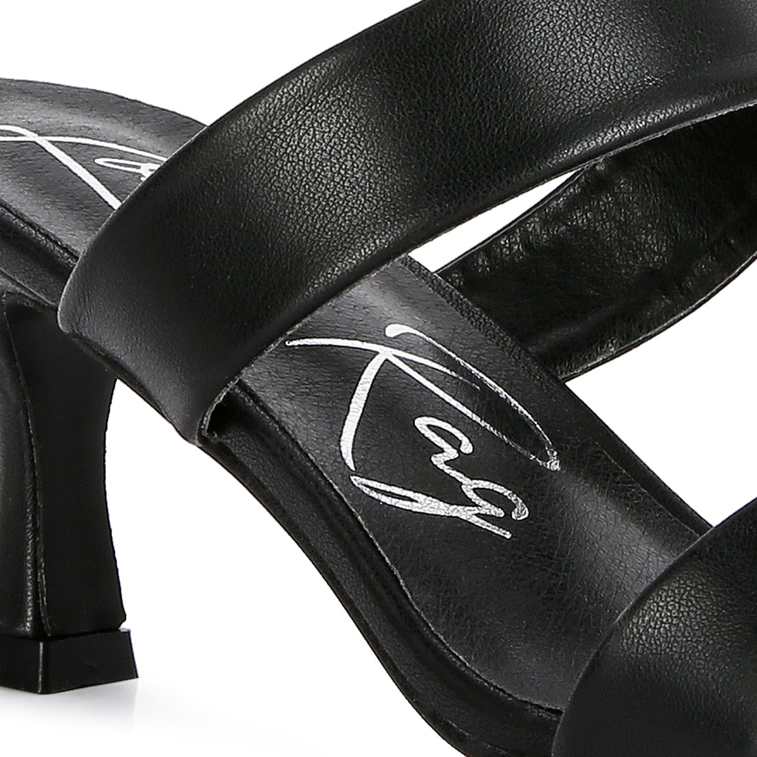 London Rag Kitten Mule Sandals (Black)