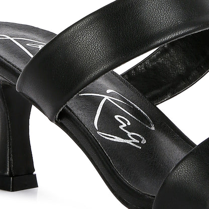 London Rag Kitten Mule Sandals (Black)
