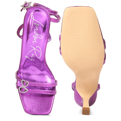 London Rag Y2K Iridescent Kitten Heels