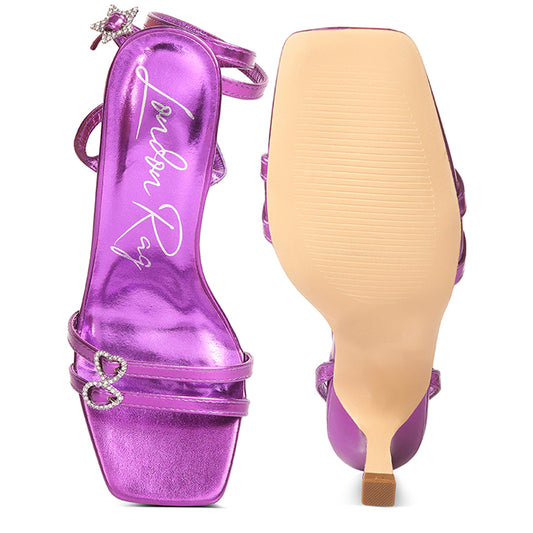 London Rag Y2K Iridescent Kitten Heels