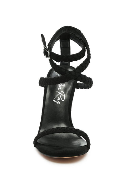 London Rag “Sherri” Braided Faux Suede Sandals