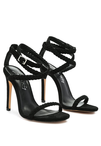 London Rag “Sherri” Braided Faux Suede Sandals