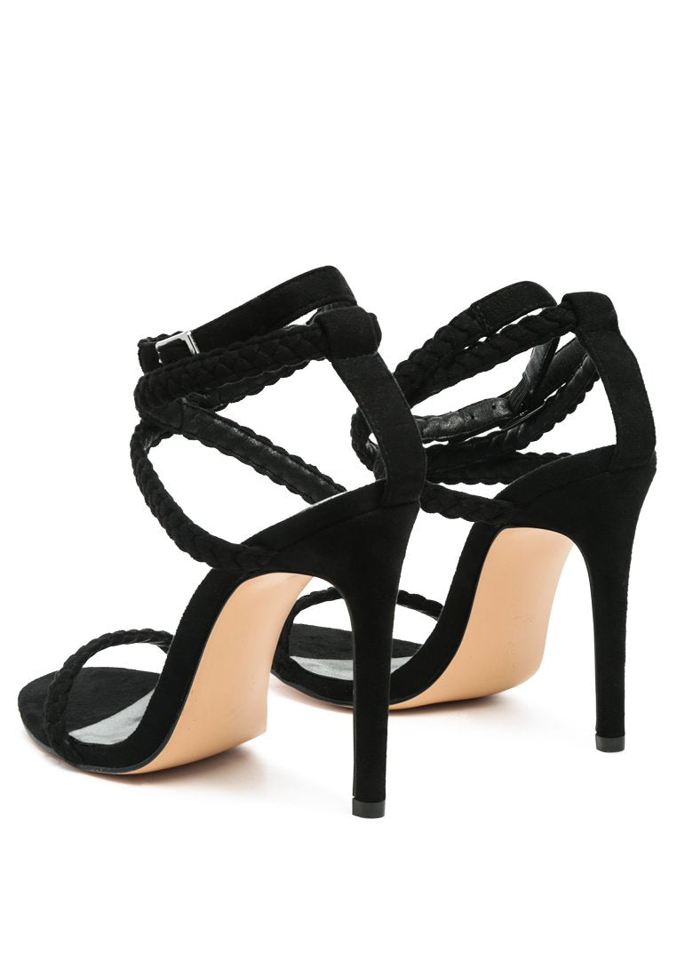 London Rag “Sherri” Braided Faux Suede Sandals