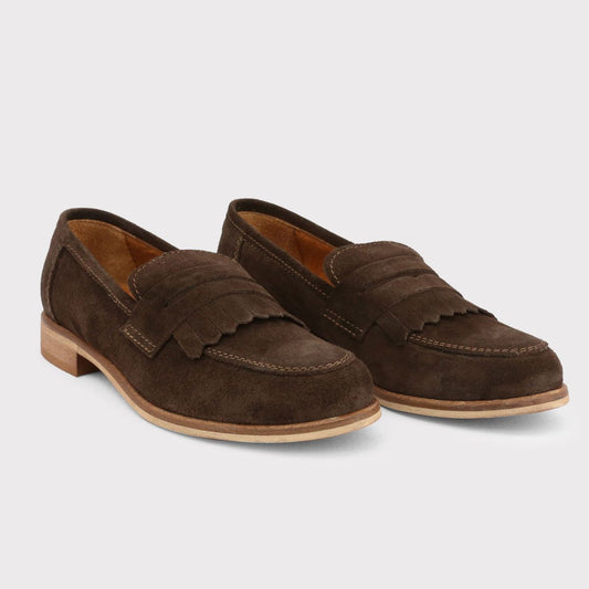 Made in Italia Fringed Loafers (Brown)