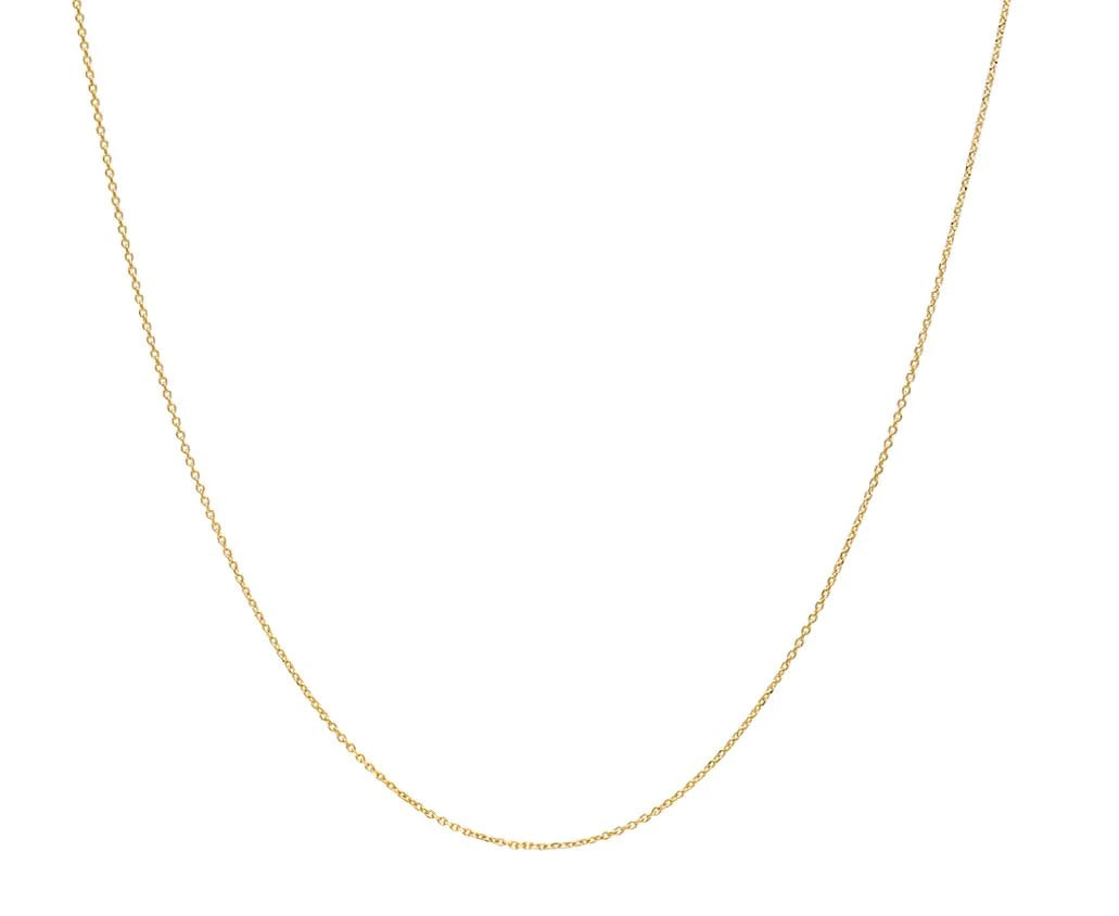 14K Yellow Gold Thin Cable Necklace (18")