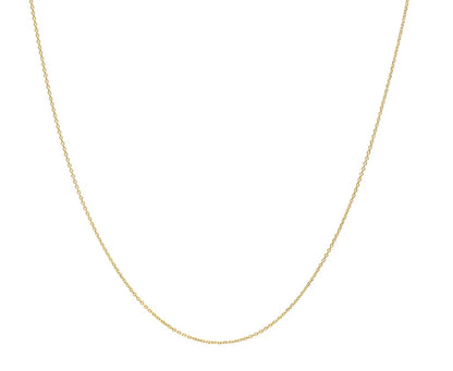 14K Yellow Gold Thin Cable Necklace (18")