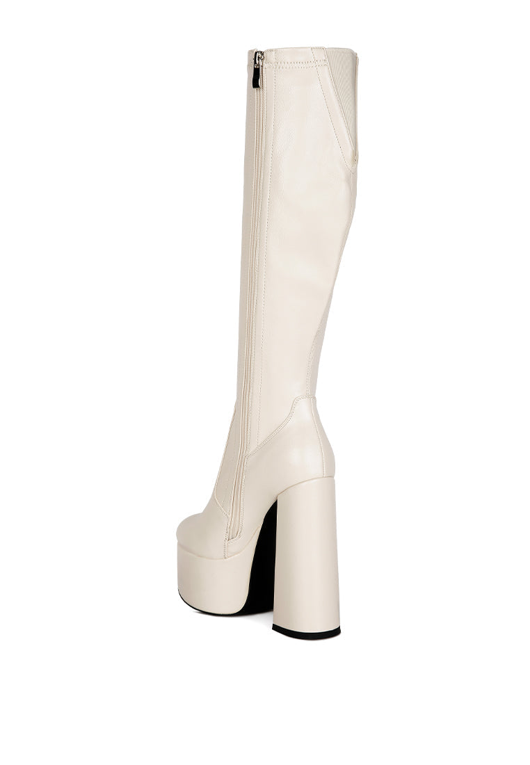 London Rag “Coraline” High Block Heeled Tall Boots
