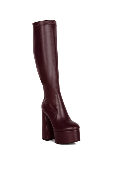 London Rag “Coraline” High Block Heeled Tall Boots