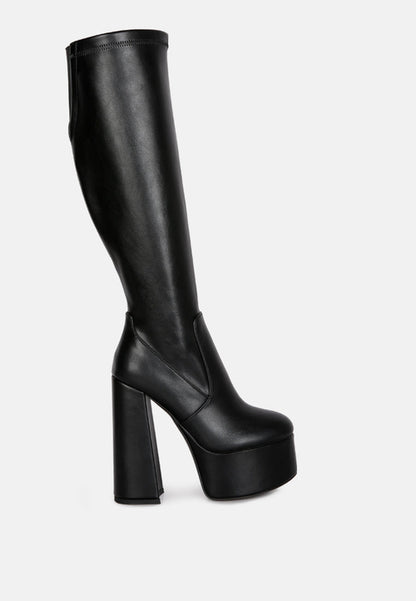 London Rag “Coraline” High Block Heeled Tall Boots