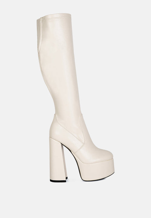 London Rag “Coraline” High Block Heeled Tall Boots