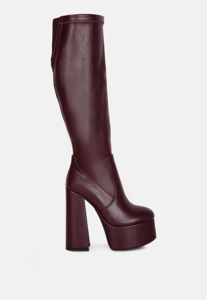 London Rag “Coraline” High Block Heeled Tall Boots