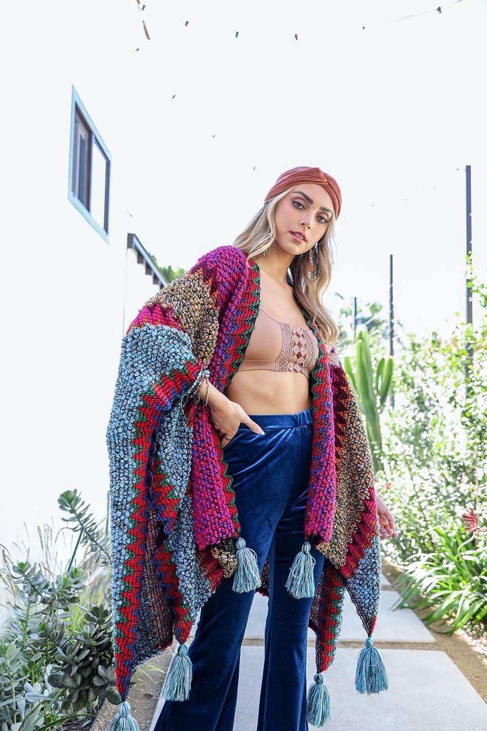 Patterned Crochet Ruana