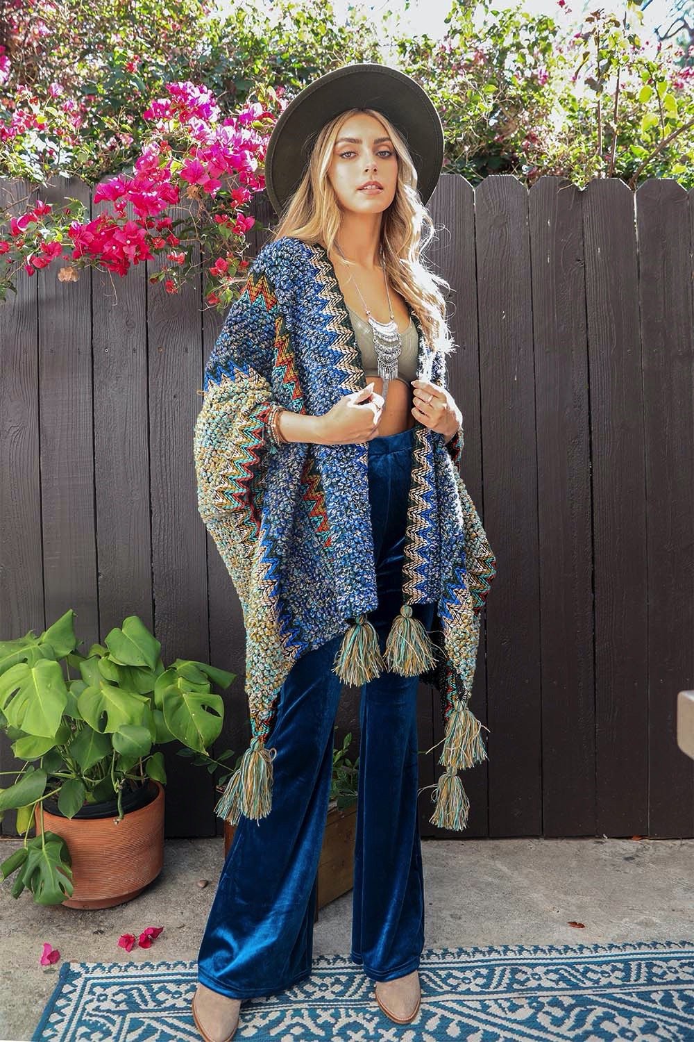Patterned Crochet Ruana