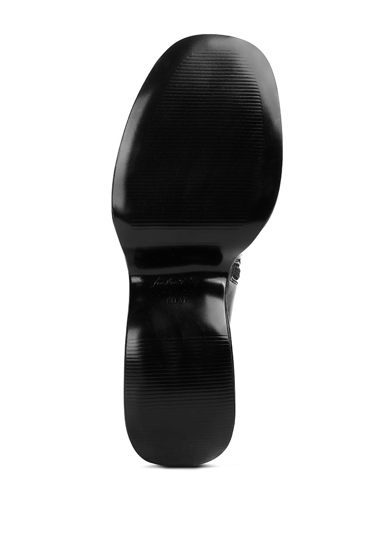 London Rag “Dirty Dance” PU High Platfrom Calf Boots