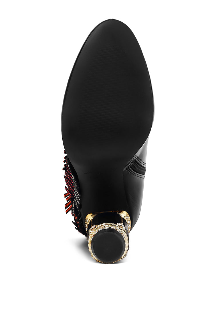 London Rag “Ecstasy” Fantasy Embroidered Tall Boots