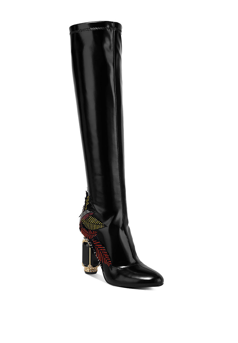 London Rag “Ecstasy” Fantasy Embroidered Tall Boots