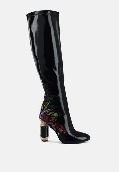 London Rag “Ecstasy” Fantasy Embroidered Tall Boots
