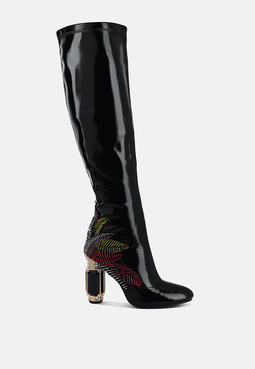 London Rag “Ecstasy” Fantasy Embroidered Tall Boots