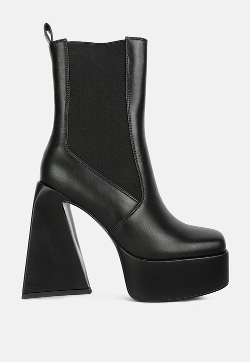 London Rag “Frosty” High Platform Chelsea Boots