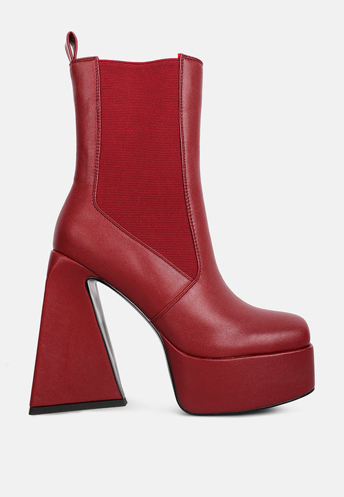 London Rag “Frosty” High Platform Chelsea Boots