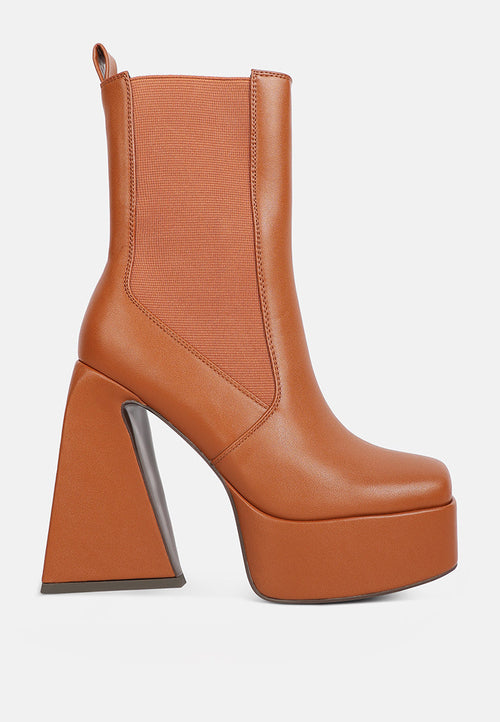 London Rag “Frosty” High Platform Chelsea Boots