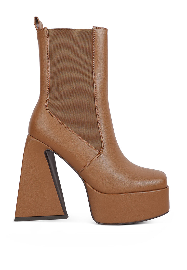 London Rag “Frosty” High Platform Chelsea Boots