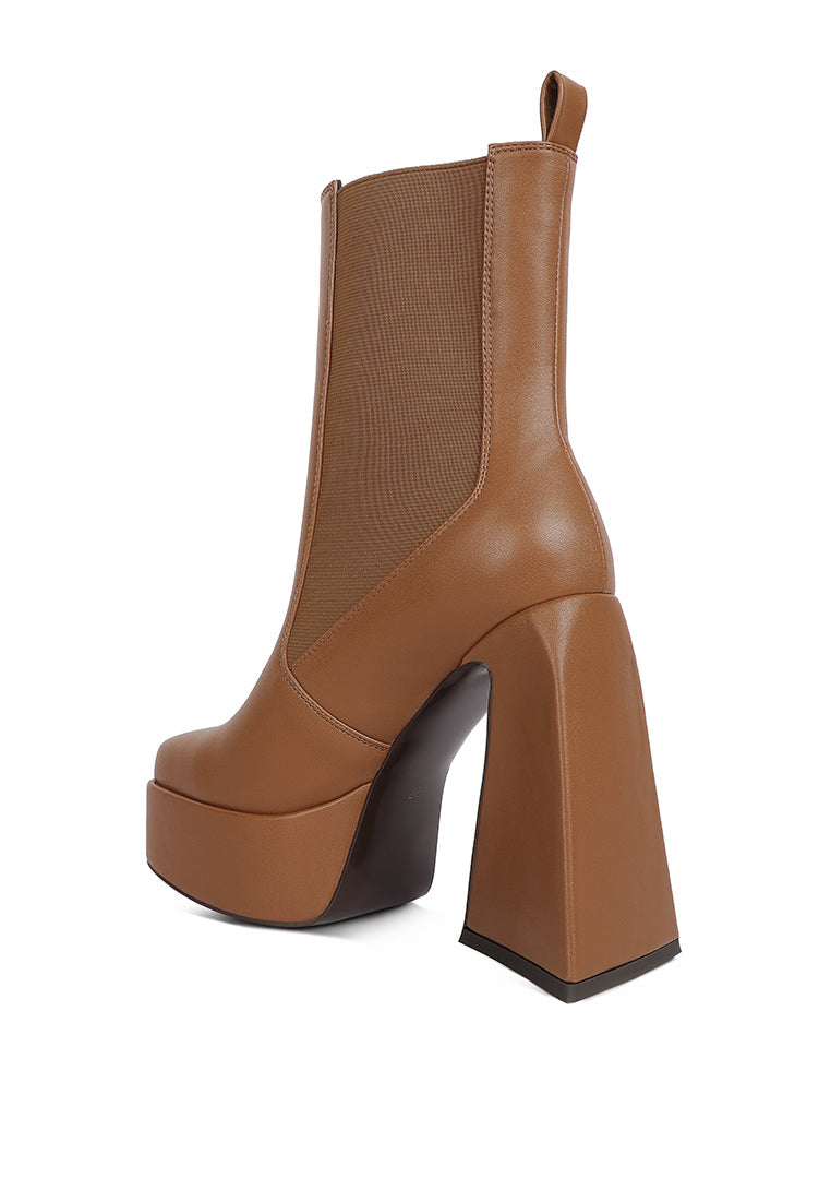 London Rag “Frosty” High Platform Chelsea Boots