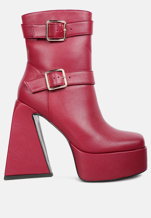 London Rag "Hot Cocoa" Platform Ankle Boots