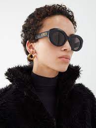 BALENCIAGA Rive Gauche Round Sunglasses