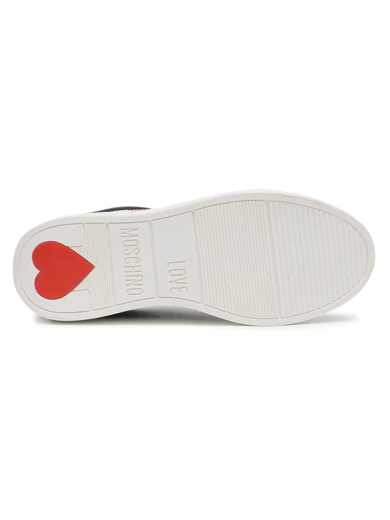 Love MOSCHINO Graphic Hearts Sneakers (Multi Black)