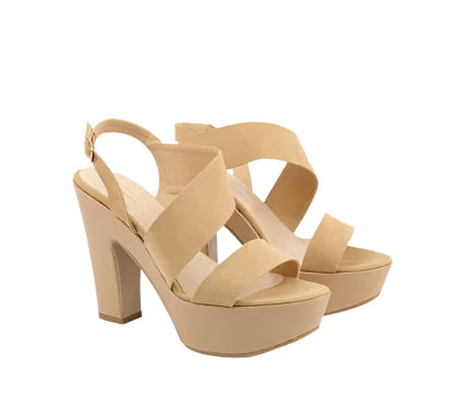 Made in Italia "Fiammetta" Platform Sandals (Nude)