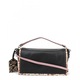 TRUSSARDI “Liquirazia” Camo Trim Faux Leather Handbag (Black)