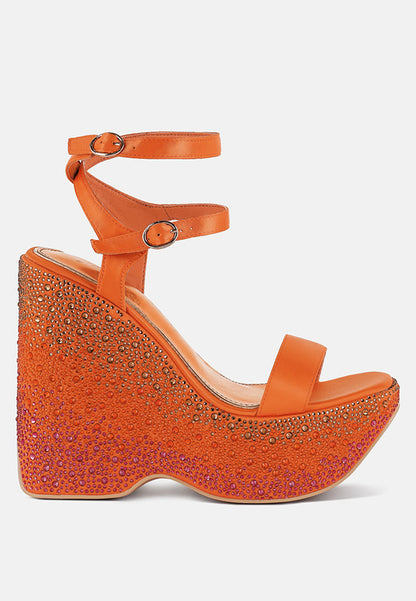 London Rag “Richness” Embellished High Wedges
