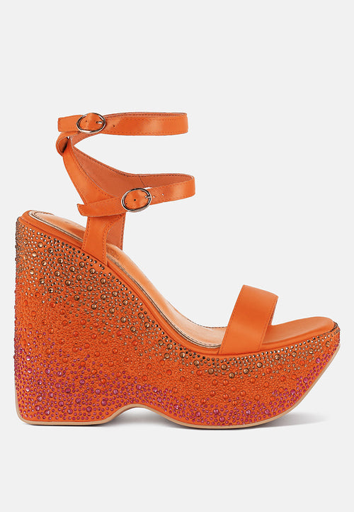 London Rag “Richness” Embellished High Wedges