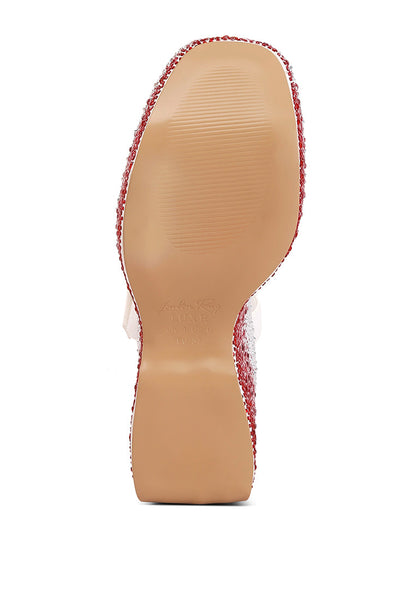 London Rag “Richness” Embellished High Wedges